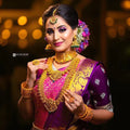 Proficient Dark Pink Kanjivaram Silk With Moiety Blouse Piece