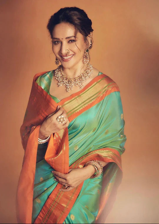 Beautiful Women Wedding and Party Wear Art Silk Jacquard Border Saree With Blouse Piece