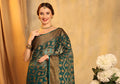 Arresting Rama Soft Organza Silk Saree With Incomparable Blouse Piece